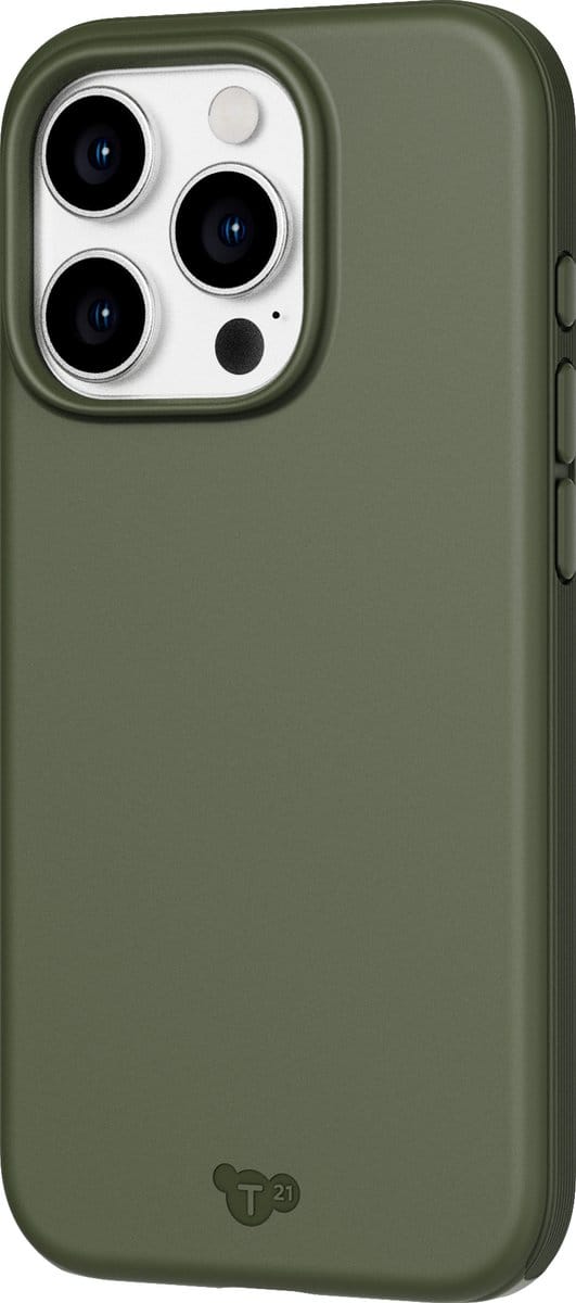 Tech21 Evo Lite - iPhone 15 Pro hoesje - Schokbestendig flexibel telefoonhoesje - Khaki - 3 meter valbestendig