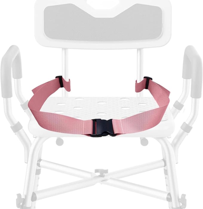 Douche Stoel Veiligheidsgordel - Bad Bench Riem - Veilig Douchen - Anti-Slip Ontwerp - 114.3 centimeter - Roze