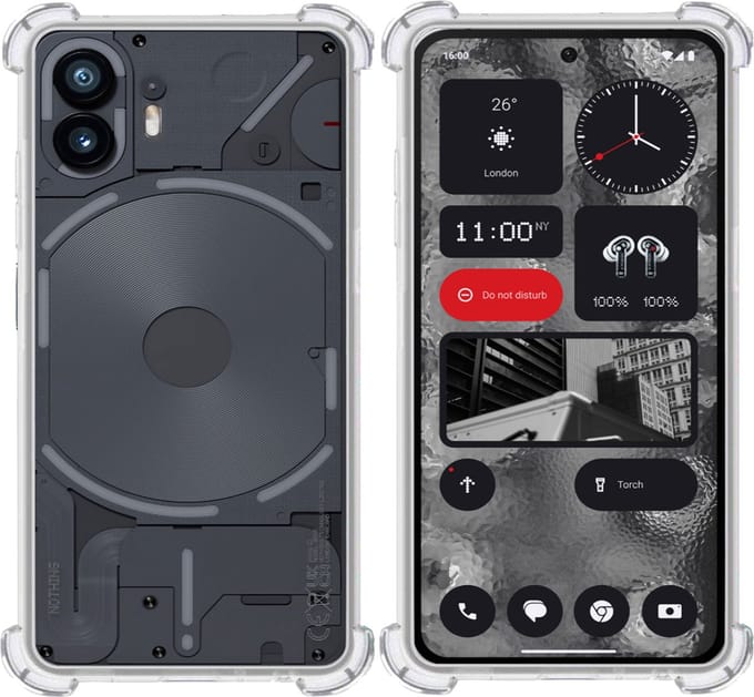 Hoesje geschikt voor Nothing Phone 2 – Extreme Shock Case – Cover Transparant
