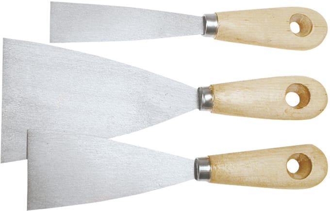 Grupa Topex - Schilder Spatels Set - Roestvrijstaal - 30-80 mm - Ergonomische Handgreep