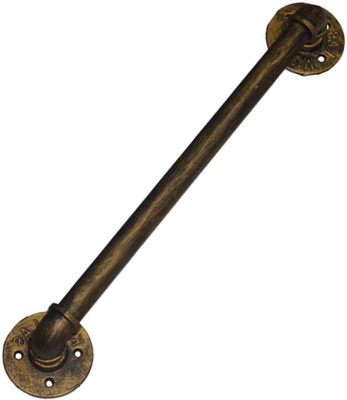 Trapleuning Kit - Handgreep Balustrade - Veilige Ondersteuning - Roestbestendig Metaal - 100cm Lengte - Antiek Goud