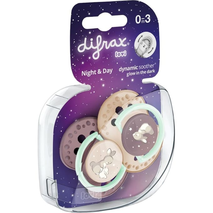 Difrax LOVI Fopspeen Dynamisch - Classy - 0 tot 6 Maanden - Roze & Beige - 2 Stuks