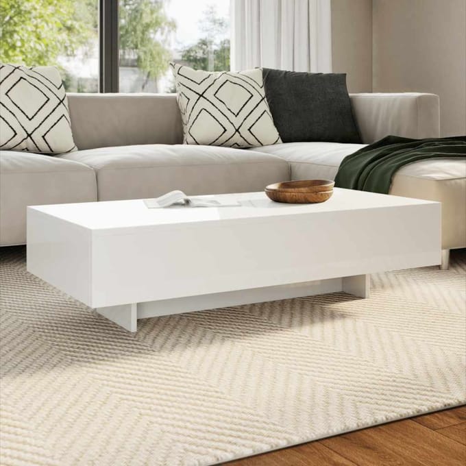 vidaXL - Salontafel - hoogglans - wit