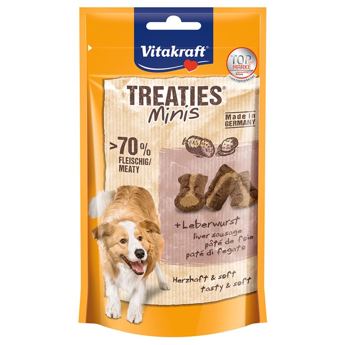2x48g Vitakraft Treaties Bits Mini Leverworst Hondensnacks