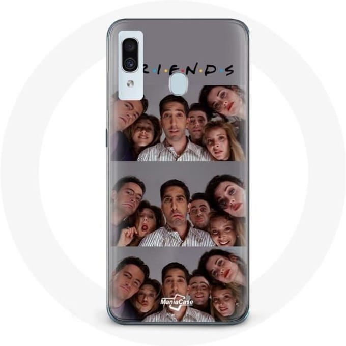 Coque - MANIACASE - Samsung Galaxy A20 - Gris - Souple - Friends Selfie