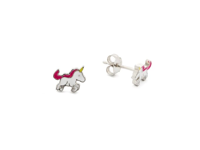 Lilly Oorknoppen Unicorn 2mm Zilver