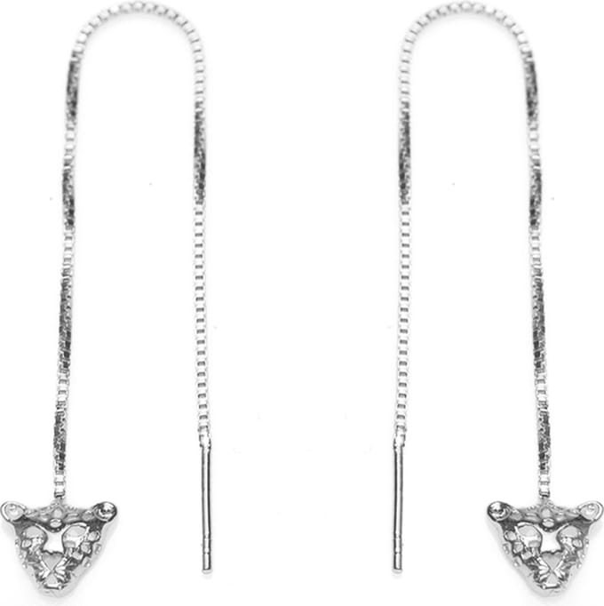 Karma 925 Sterling Zilveren Pull Through Leopard Oorbellen M2132