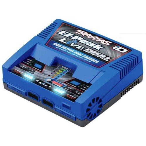Traxxas EZ-Peak Live Dual Modelbouwoplader 26 A Li-poly, NiMH Minus-delta-U-uitschakeling, Batterijherkenning, Temperatuurbewaking