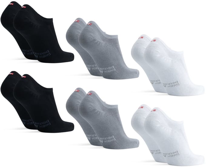 DANISH ENDURANCE Onzichtbare Bamboe Sokken - Anti-Slip Hiel - Unisex - Maat 43-47