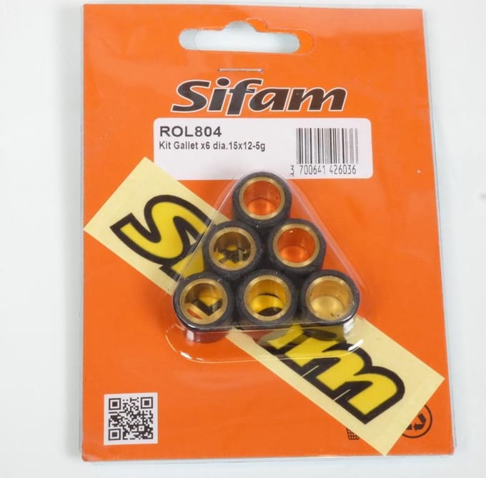 sifam variatorrol voor scooter mbk 50 ns f nitro 4t 2014 tot 2018 15x12 5grs nieuw