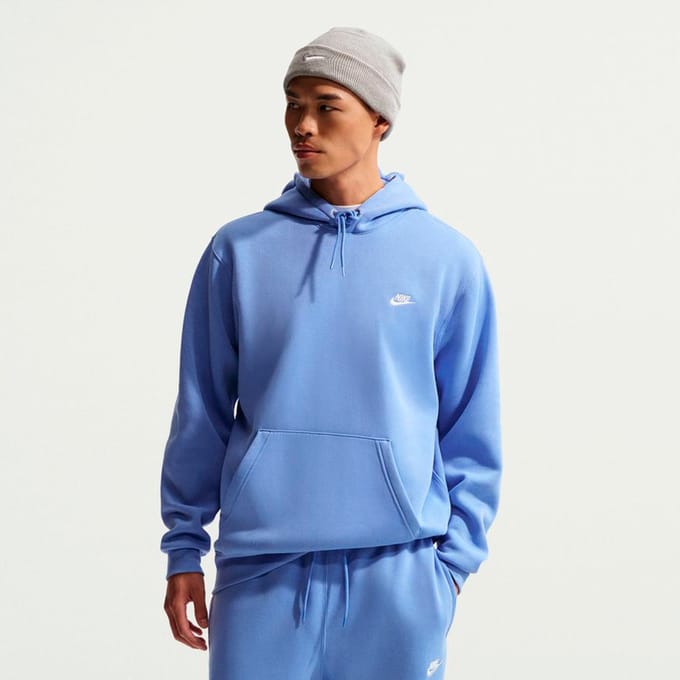 Nike Club Sweater met capuchon Heren-lichtblauw