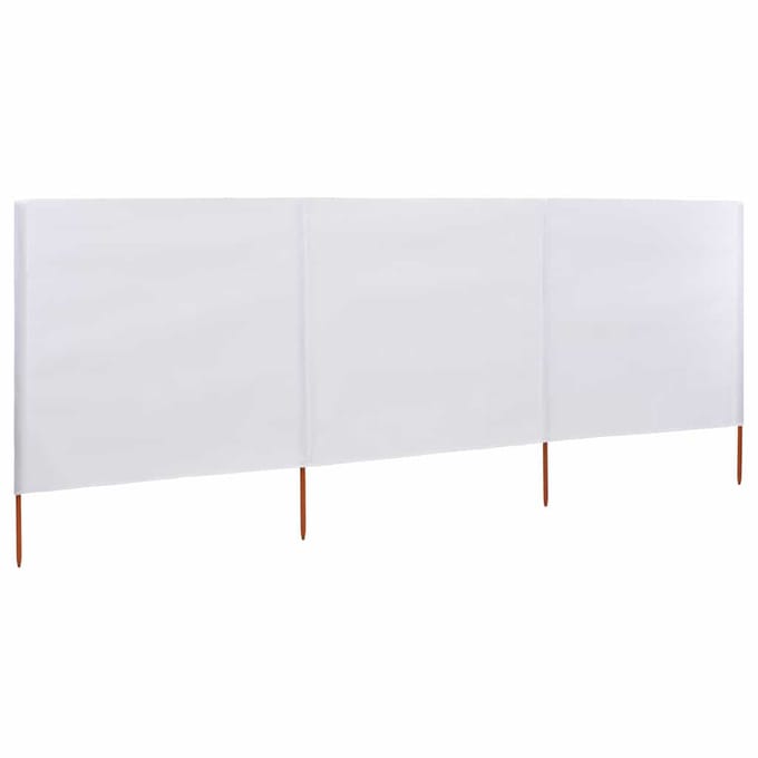 vidaXL - Windscherm - 3-panelen - 400x80 - cm - stof - zandwit