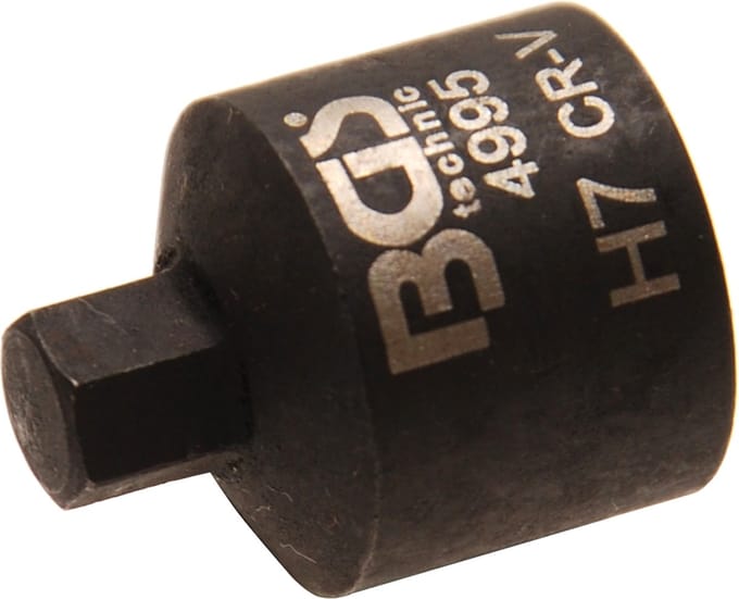 BGS Remklauw dopsleutel zeskant extra kort 7 mm