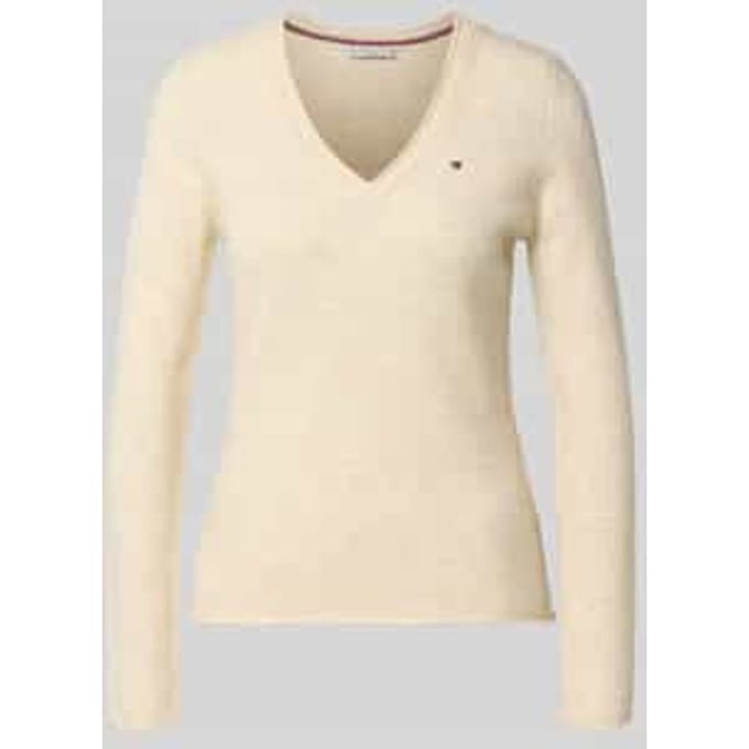 Slim fit gebreide pullover van zuivere wol