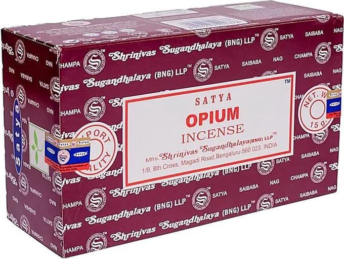 Satya - opium - wierook - doos 12 stuks van 15 gram