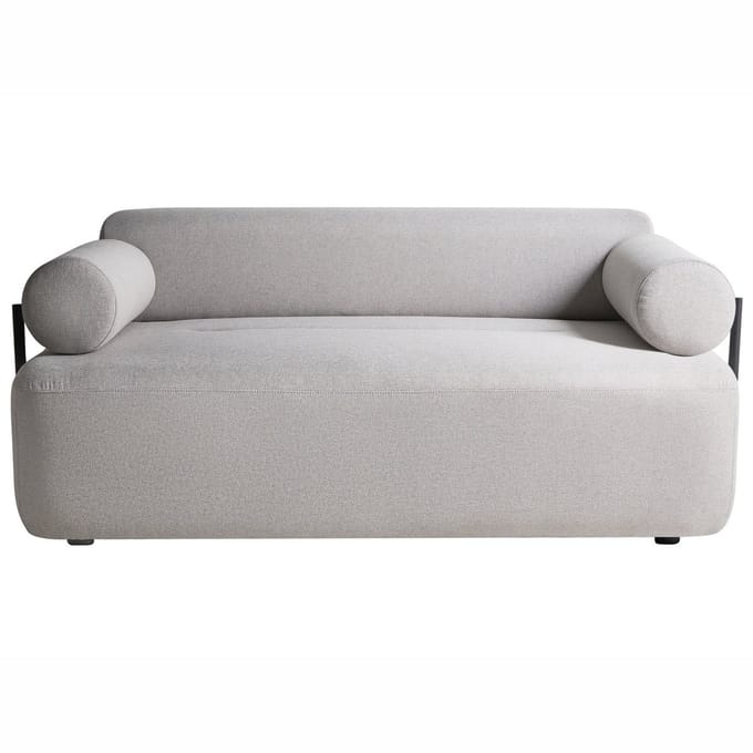 ELVA - Tweezitsbank - Lichtgrijs - Polyester