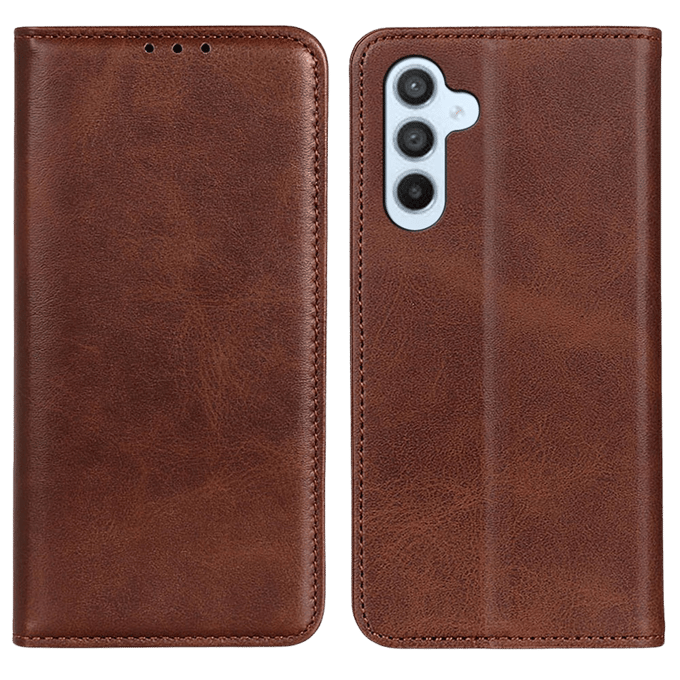 CaseBody Samsung Galaxy A36 Real Leather Wallet Hoesje Bruin