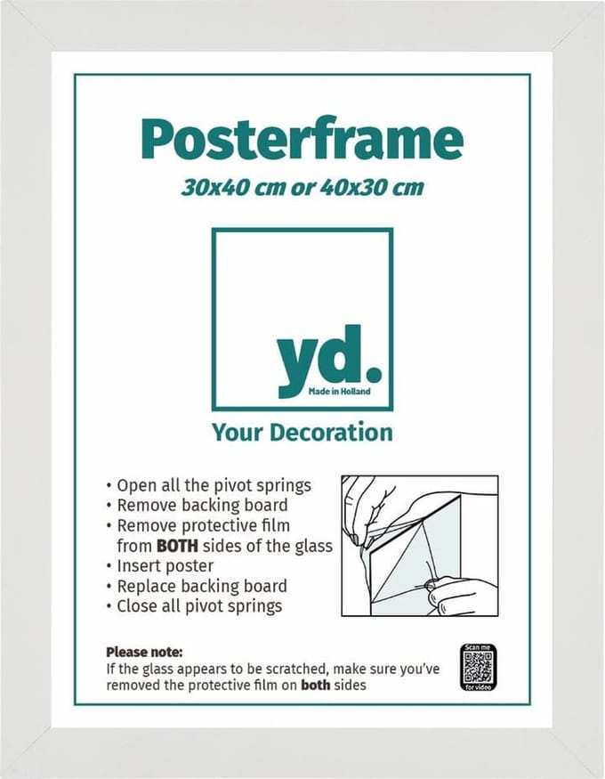 Your Decoration - Posterlijst 30x40 cm - MDF - Zilver Mat - Parma