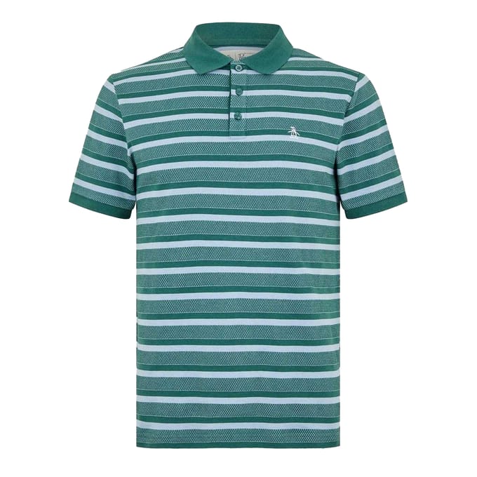 Original Penguin Heren Gestreept Polo Shirt (Bug juni)