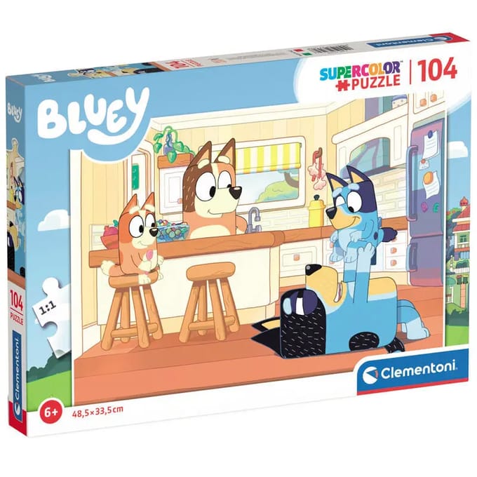 Clementoni - Puzzel - 104 Stukjes - Bluey - Puzzel Voor Kinderen - Vanaf 6 Jaar