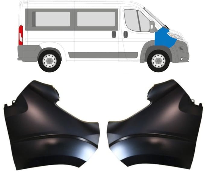 Voorste spatbord voor Fiat Ducato 2014-2018 / Links / Set