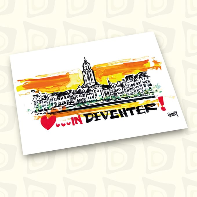 DEVENTER, Liefde... in Deventer, UNIEKE ANSICHTKAART, 24 STUKS