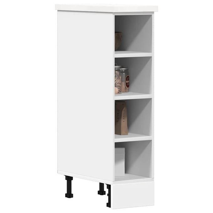 vidaXL - Onderkast - Riga - 20x44,5x81,5 - cm - bewerkt - hout - wit