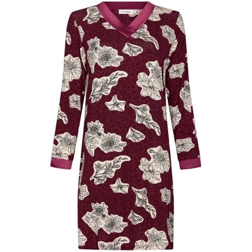 Pastunette Premium - Nachthemd - Burgundy Dream - Ecovero Viscose - Maat 48