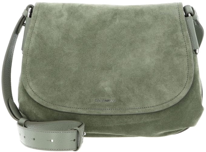 COCCINELLE Leren schoudertas Rebekka Suede Handbag Grained Leather Greenery / Greene mintgroen