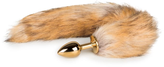 EasyToys – FETISH COLLECTION Buttplug Goud – Beige Vossenstaart