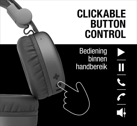 Fresh ‘n Rebel Code Core – Draadloze on-ear koptelefoon – Bluetooth - 30 uur Speeltijd - Zwart - Storm Grey