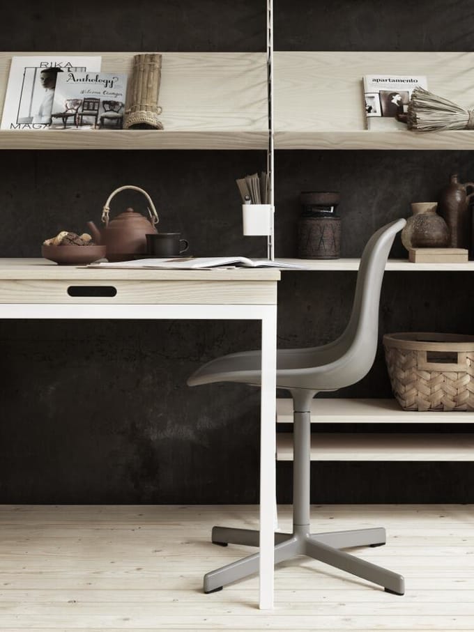 String Furniture - Klaptafel - Essen zwart gebeitst - zwart