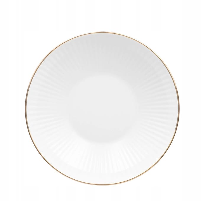 Diepe Bordschijf Dalia Gouden Lijn 21,5 cm Porselein