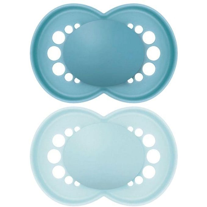 Sucettes-MAM 2 Sucettes Original Tendance Dès 6 Mois (Couleur : Bleu)