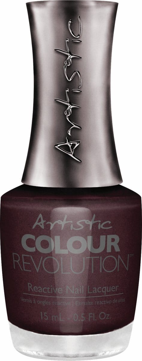 Artistic Nail Design Colour Revolution ' Meet Me Backstage ' ( Donker Bordeax-Rood Metallic )