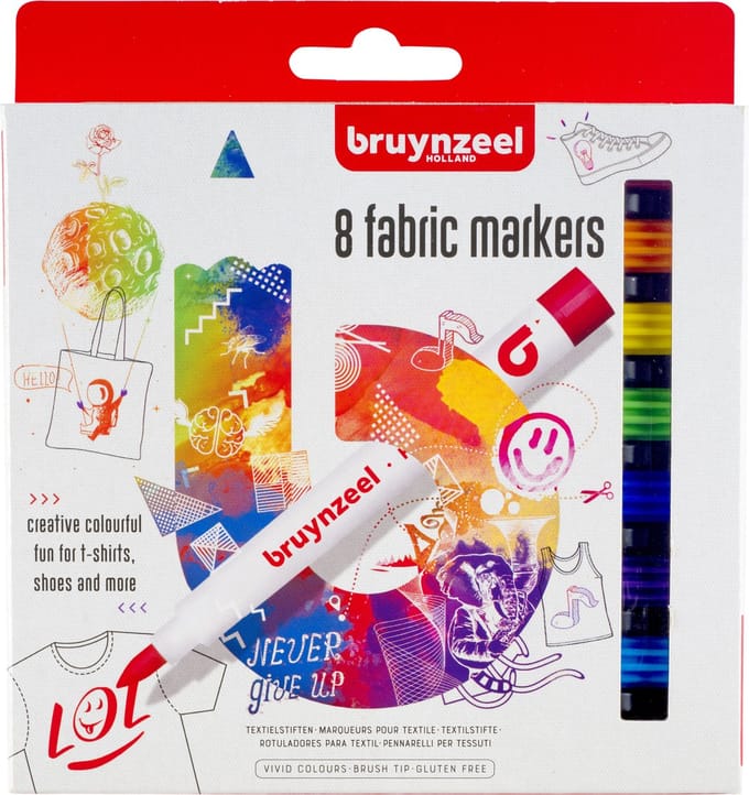 Textielstift bruynzeel teens 8st assorti | 6 stuks