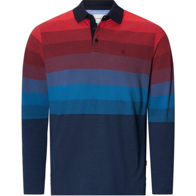 Babista herren Poloshirt Met Lange Mouwen - 68/70 - rood - Plus Size