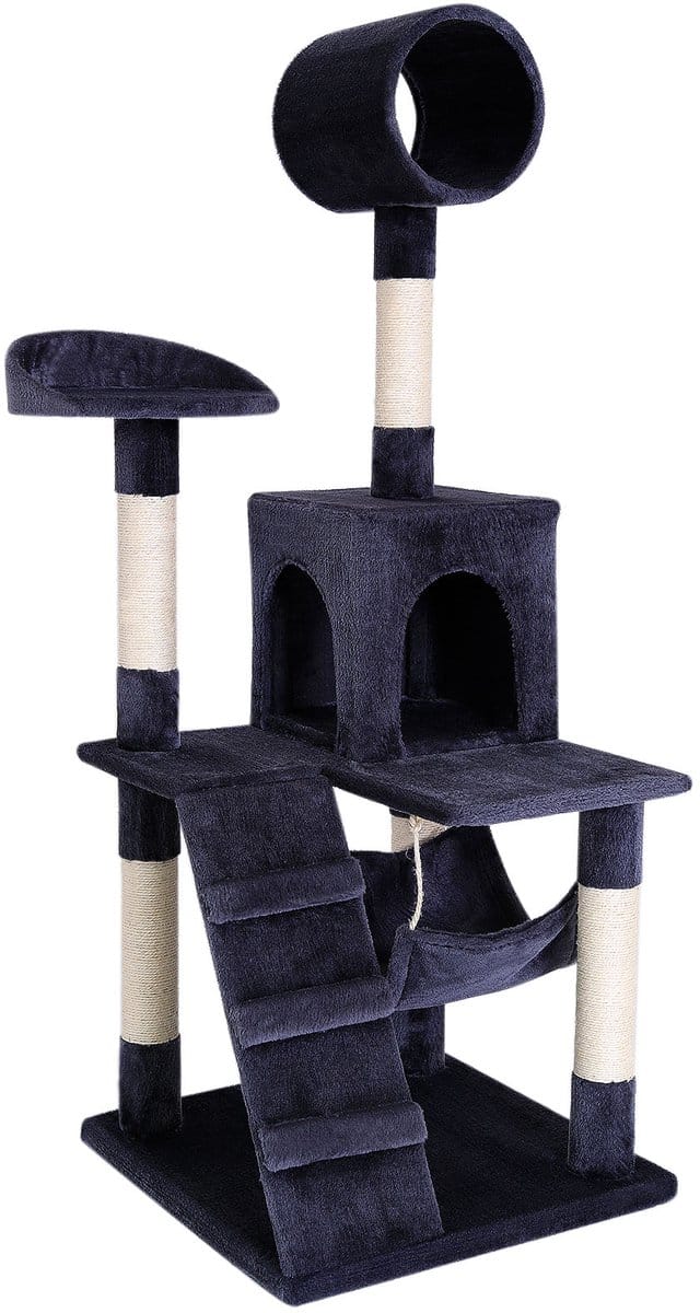 Dibea Krabpaal, Klimboom voor Katten, 133 cm Hoog, Grijs