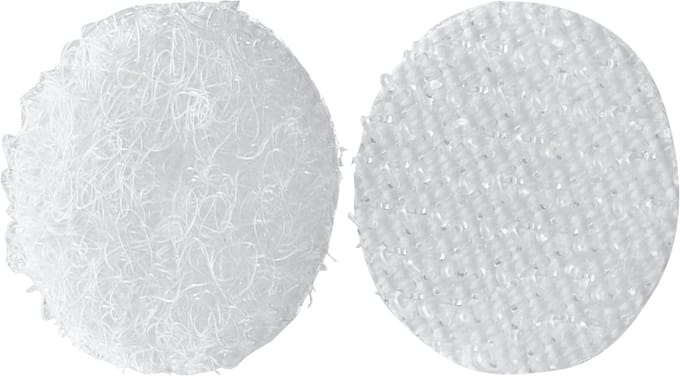 Vel met 140 sets - 13mm - Witte Zelfklevende Klittenband Stippen - type K-13W