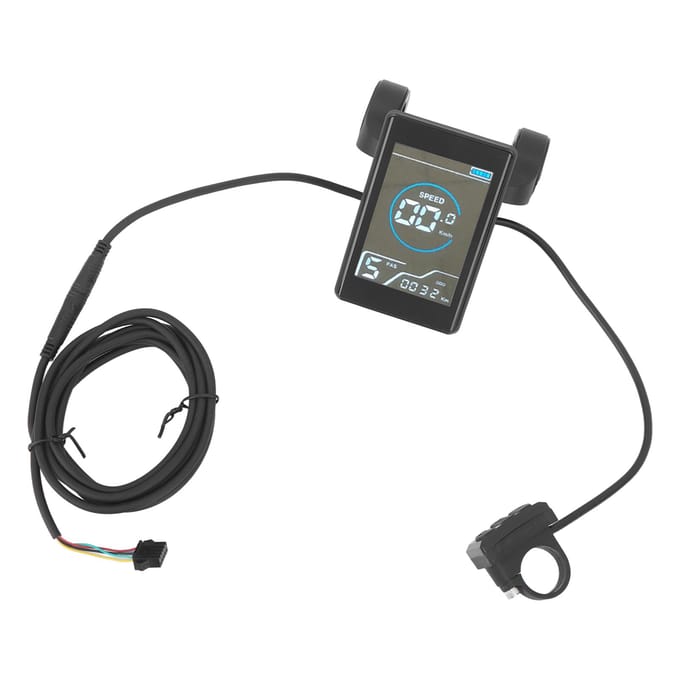 Elektrische Fiets LCD Display ABS Waterdicht Multifunctioneel Vijf Pins Aansluiting LCD Kleurendisplay gray