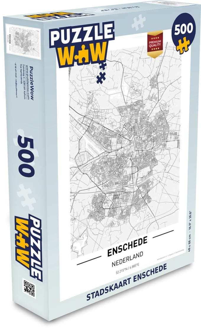 Puzzel Stadskaart Enschede - Legpuzzel - Puzzel 500 stukjes - Plattegrond