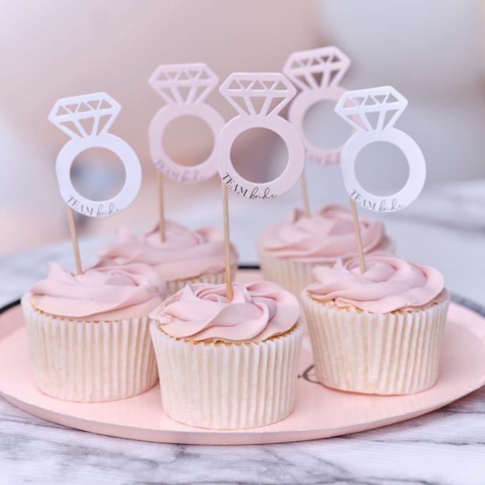 Ginger Ray - Ginger Ray - Cupcake toppers Team Bride - 12 stuks