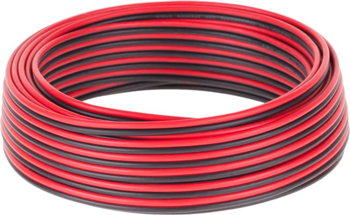 Cabletech - Luidsprekerkabel - CCA 0.75mm - 10M - Zwart/Rood
