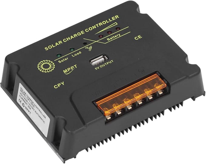 Zonne Laadregelaar - Intelligente Controller - Energie Management - MPPT Technologie - 13.2 x 10 x 3.2 cm
