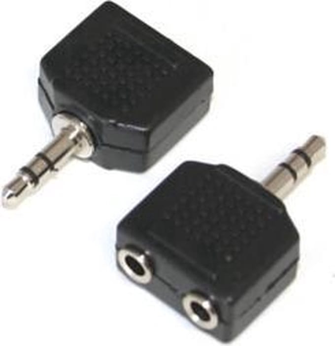 New Age Devi - 35 mm Jackplug Splitter - AudioSplitter voor Koptelefoon - Muziek Streamen - Zwart
