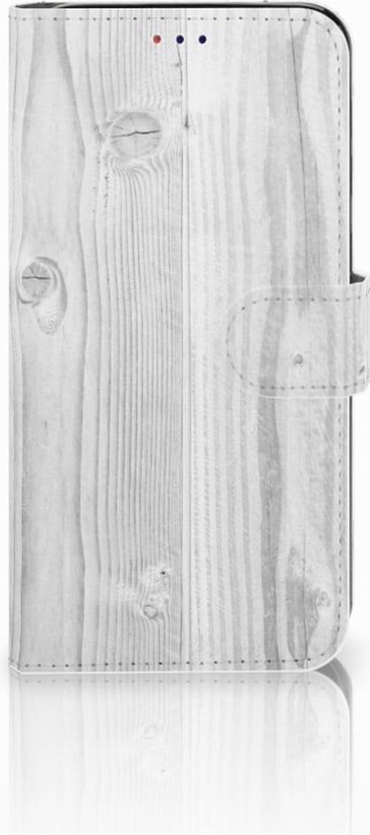 Boekhoesje voor Samsung Galaxy A10 Book Style Case White Wood