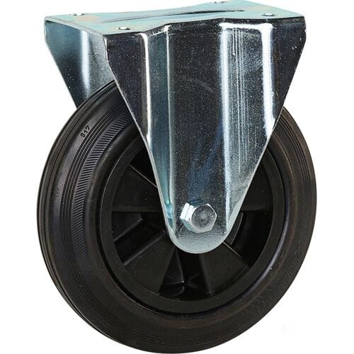 Meso Bokwiel rubber 200mm - 200kg draagvermogen *