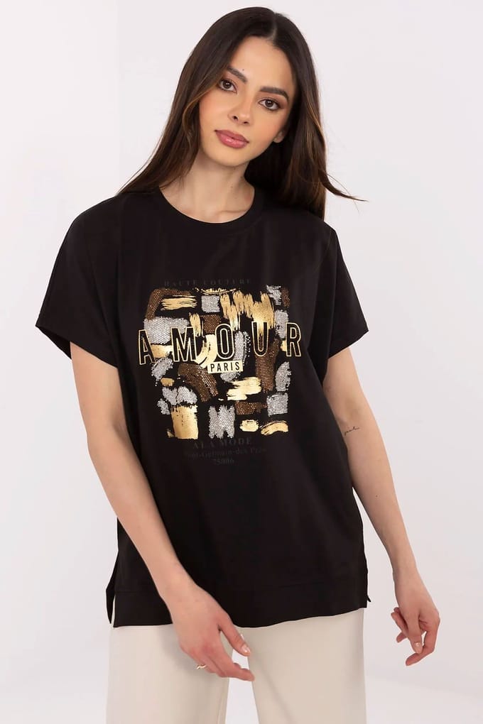 City Amour T-Shirt - Schwarz / S/M