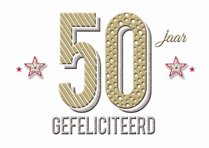 Kaart - Zizi - 50 Jaar, gefeliciteerd - ZZ31b