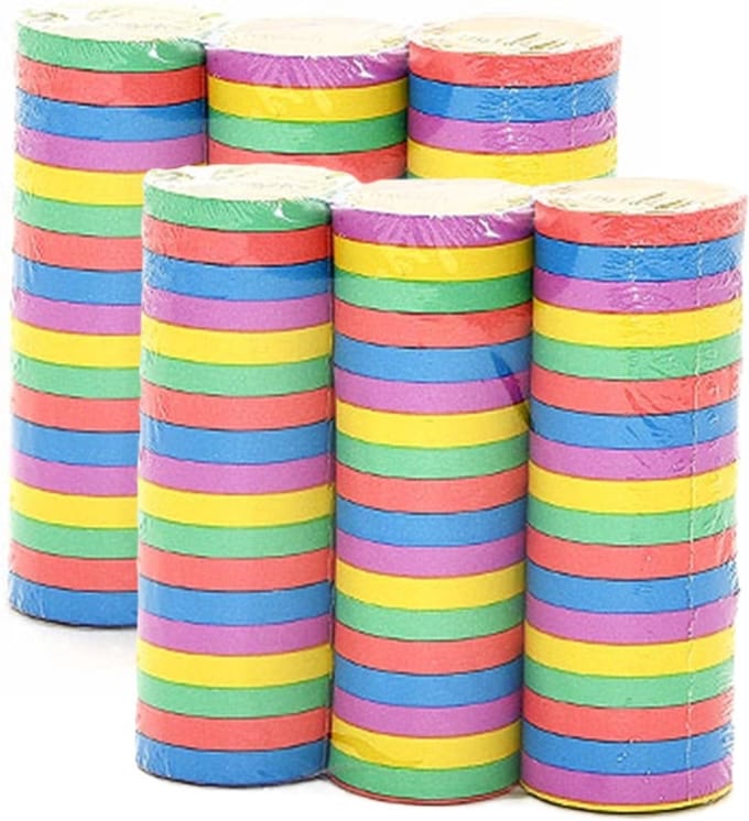 Humbert - Serpentines - 6x rollen - gekleurde stroken mix - papier - feestartikelen